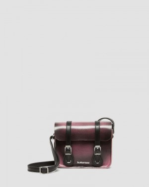 Bolsos y Mochilas Dr Martens 7 Inch Distressed Cuero Crossbody Bag (Two Tone Rub Off+Kiev) Rosas | HF13-X3NQ