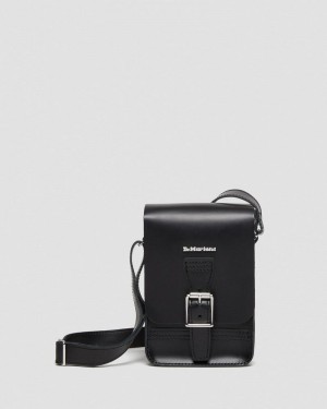 Bolsos y Mochilas Dr Martens Cuero Vertical Crossbody Bag (Kiev & Smooth) Negras | UM46-L1QL