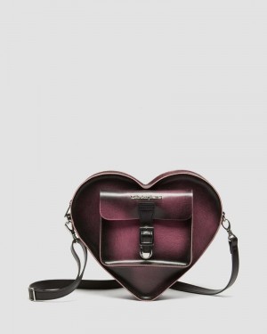 Bolsos y Mochilas Dr Martens Heart Shaped Distressed Cuero Backpack (Arcadia) Rosas | IW56-L6IM