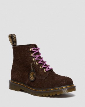 Botas Dr Martens 101 Made in England Hardware Gamuza Ankle Boots Marrones Oscuro | FP07-C9WO