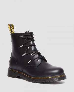 Botas Dr Martens 1460 Alien Hardware Cuero Encaje Up Boots (Danuibo) Negras | LK73-H4WW