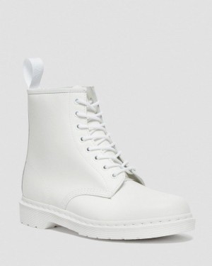 Botas Dr Martens 1460 Mono Smooth Cuero Encaje Up Boots (Smooth Cuero) Blancas | KS30-E0WS