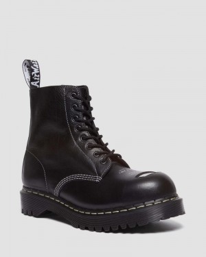 Botas Dr Martens 1460 Pascal Bex Exposed Steel Puntera Encaje Up Boots (Overdrive) Negras | HL53-O2DR