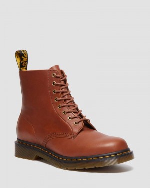 Botas Dr Martens 1460 Pascal Carrara Cuero Encaje Up Boots (Carrara) Saddle Tan | ZX66-I8MK