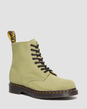 Botas Dr Martens 1460 Pascal Gamuza Encaje Up Boots (E H Gamuza+E H Gamuza Mb) Verde Oliva | DL10-M0IC