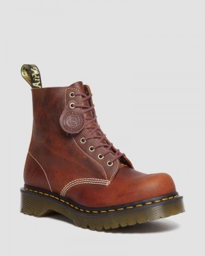 Botas Dr Martens 1460 Pascal Made in England Heritage Cuero Encaje Up Boots Heritage Tan | VI11-O1IQ