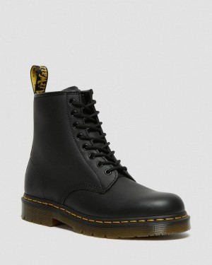 Botas Dr Martens 1460 Slip Resistant Cuero Encaje Up Boots (Industrial Full Grain) Negras | RO17-X4WG