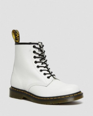 Botas Dr Martens 1460 Smooth Cuero Encaje Up Boots (Smooth Cuero) Blancas | QR59-C0WA