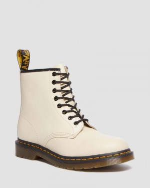 Botas Dr Martens 1460 Smooth Cuero Encaje Up Boots (Smooth Cuero) Beige | QG18-Q3BL