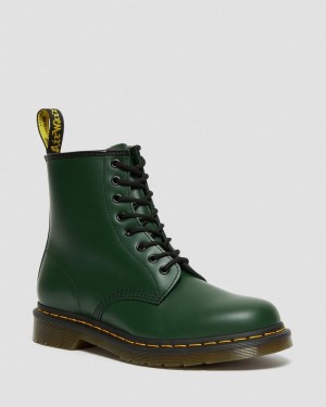 Botas Dr Martens 1460 Smooth Cuero Encaje Up Boots (Smooth Cuero) Verde | HW30-C5UO