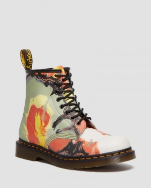 Botas Dr Martens 1460 Tate 'Volcanic Flare' Cuero Encaje Up Boots (Backhand) Multi | VR67-M4RE