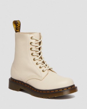 Botas Dr Martens 1460 - Pascal Virginia Cuero Boots (Virginia) Beige | LG58-O2RV