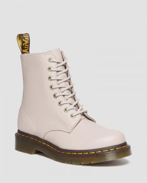 Botas Dr Martens 1460 - Pascal Virginia Cuero Boots (Virginia) Vintage Taupe | YU41-H6OQ