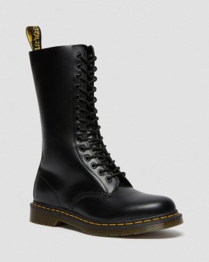 Botas Dr Martens 1914 Smooth Cuero Altas Boots (Smooth Cuero) Negras | KF73-C5YL