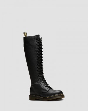 Botas Dr Martens 1B60 Virginia Cuero Knee High Boots (Virginia) Negras | VV33-B7HS