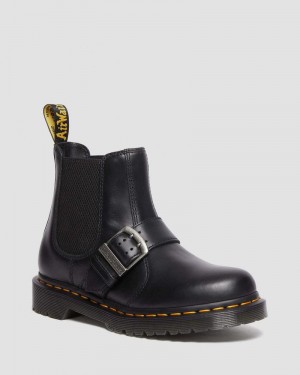 Botas Dr Martens 2976 Hebilla Pull Up Cuero Chelsea Boots (Pull Up) Negras | WJ69-X7SK