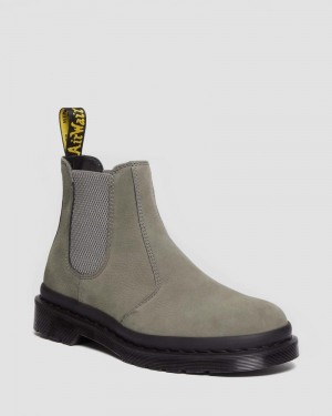 Botas Dr Martens 2976 Milled Nubuck Chelsea Boots (Milled Nubuck Wp) Gris | FR46-N2EX