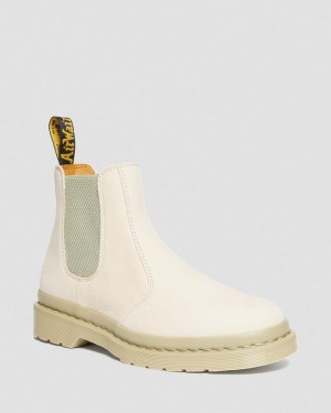 Botas Dr Martens 2976 Mono Milled Nubuck Cuero Chelsea Boots (Milled Nubuck Wp) Beige | MG36-S4FI