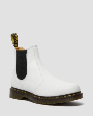 Botas Dr Martens 2976 Yellow Stitch Smooth Cuero Chelsea Boots (Smooth Cuero) Blancas | AU70-V0BM