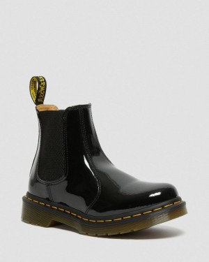 Botas Dr Martens 2976 - Charol Cuero Chelsea Boots (Charol Cuero) Negras | JH81-O3ML