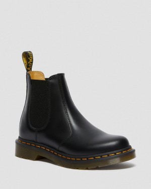 Botas Dr Martens 2976 - Smooth Cuero Chelsea Boots (Smooth Cuero) Negras | SK74-O2YM