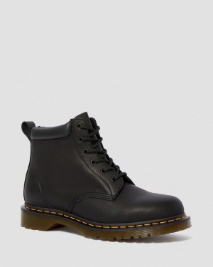 Botas Dr Martens 939 Ben Boot Cuero Encaje Up Boots (Greasy) Negras | LF24-Z3JK