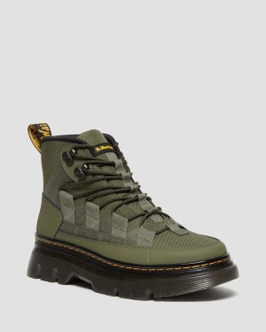 Botas Dr Martens Boury Cuero Casuales Boots (Ajax+Extra Tough 50/50) Kaki Verde | CM79-U7NB