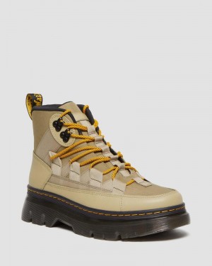 Botas Dr Martens Boury Nylon & Cuero Casuales Boots (Cyclone Nylon+Lapstone) Verde Oliva | CN46-G1XT