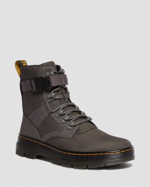 Botas Dr Martens Combs Tech II Extra Tough Utility Boots (Ajax+Extra Tough 50/50) Gunmetal | QT28-P3YF