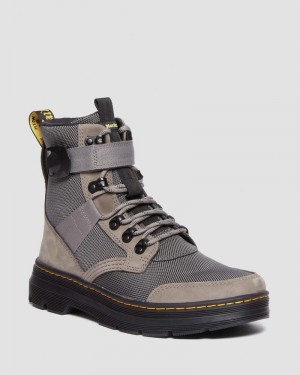 Botas Dr Martens Combs Tech II Fleece-Forro Casuales Boots (Buffbuck Two Tone Nylon) Gris | FB16-S4EP