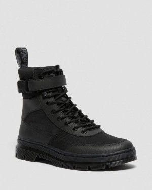 Botas Dr Martens Combs Tech Poly Casuales Boots (Element Poly Rip Stop) Negras | EH33-J4UB