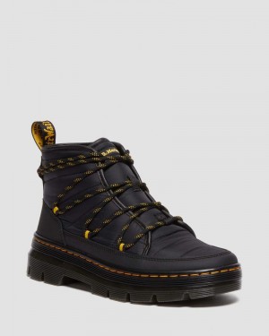 Botas Dr Martens Combs - Acolchado Casuales Boots (Rubberised Cuero+Warm Acolchado) Negras | EV91-B2FY