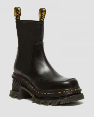 Botas Dr Martens Corran Chelsea Atlas Cuero Tacón Boots (Atlas) Negras | SR13-U7BN