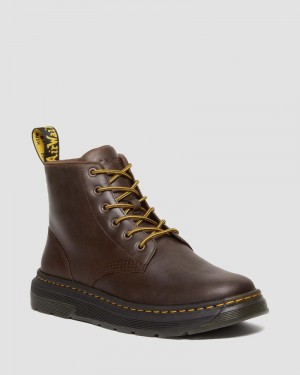 Botas Dr Martens Crewson Crazy Horse Cuero Casuales Chukka Boots (Crazy Horse) Marrones Oscuro | DW94-N0VF