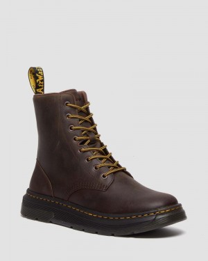 Botas Dr Martens Crewson Crazy Horse Cuero Everyday Boots (Crazy Horse) Marrones Oscuro | OX13-V6DE