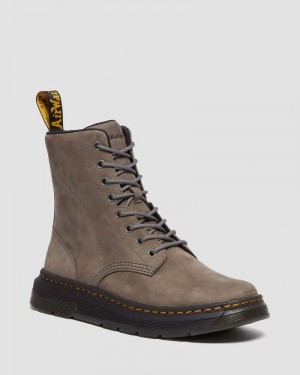 Botas Dr Martens Crewson Nubuck Cuero Everyday Boots (Buffbuck) Gunmetal | YS49-K7CR