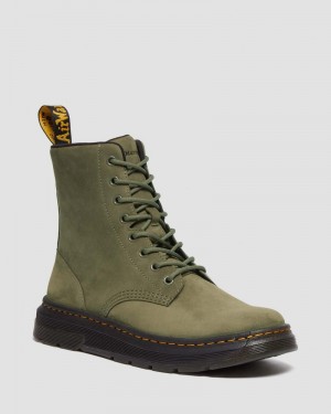 Botas Dr Martens Crewson Nubuck Cuero Everyday Boots (Buffbuck) Verde Oliva | SR93-C6OG