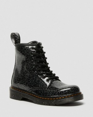 Botas Dr Martens Junior 1460 Glitter Encaje Up Boots (Cosmic Glitter) Negras | GG15-V5BI