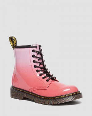 Botas Dr Martens Junior 1460 Gradient Glitter Cuero Encaje Up Boots Rosas | ZG10-G1MB