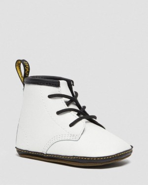 Botas Dr Martens Newborn 1460 Auburn Cuero Booties (Mason Pu Split+Mason Nw Sintetico) Blancas | AL45-B9QE