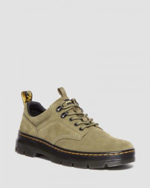 Botas Dr Martens Reeder Gamuza Utility Shoes (E.H.Gamuza) Verde Oliva | JJ86-H5EP