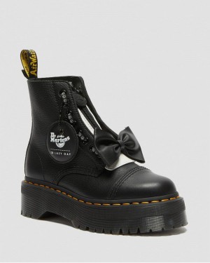 Botas Dr Martens Sinclair Lazy Oaf Cuero Plataforma Boots (Pisa) Negras | BE61-U3HD