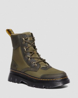 Botas Dr Martens Tarik Cuero & Nylon Utility Boots (Waxed Full Grain+Hydro+ Recycled Nylon Ripstop) Verde Oliva | IC35-T2JG