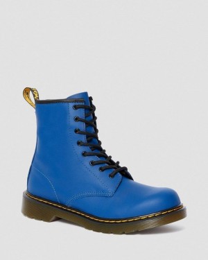 Botas Dr Martens Youth 1460 Cuero Encaje Up Boots (Romario) Azules | HQ63-Q3LO