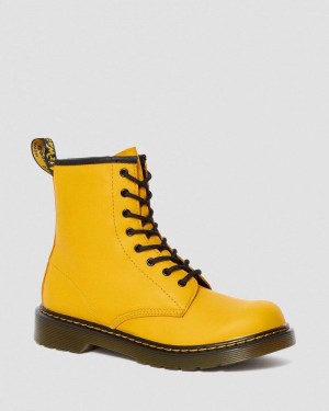 Botas Dr Martens Youth 1460 Cuero Encaje Up Boots (Romario) Amarillo | FG88-X5BS