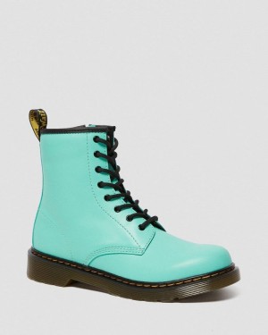 Botas Dr Martens Youth 1460 Cuero Encaje Up Boots (Romario) Verde | WJ61-G3VO