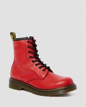 Botas Dr Martens Youth 1460 Cuero Encaje Up Boots (Romario) Rojas | QT70-H2ZE