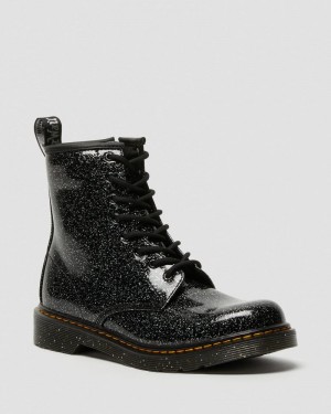 Botas Dr Martens Youth 1460 Glitter Encaje Up Boots (Cosmic Glitter) Negras | EJ06-Z0DL