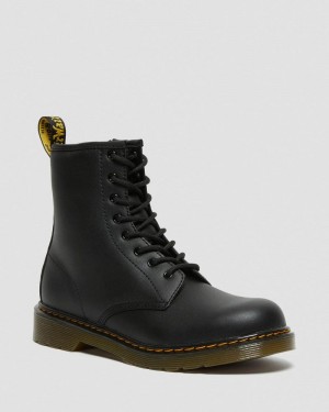 Botas Dr Martens Youth 1460 Softy T Cuero Encaje Up Boots (Softy T) Negras | BC53-S9EW