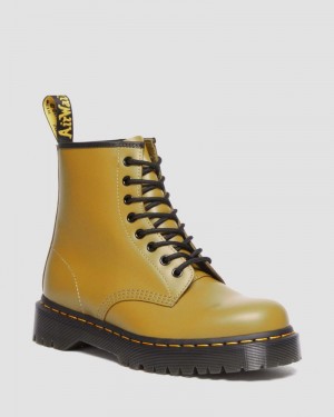 Botas de Plataforma Dr Martens 1460 Bex Smooth Cuero Encaje Up Boots (Smooth Cuero) Verde Oliva | TK50-H7PH